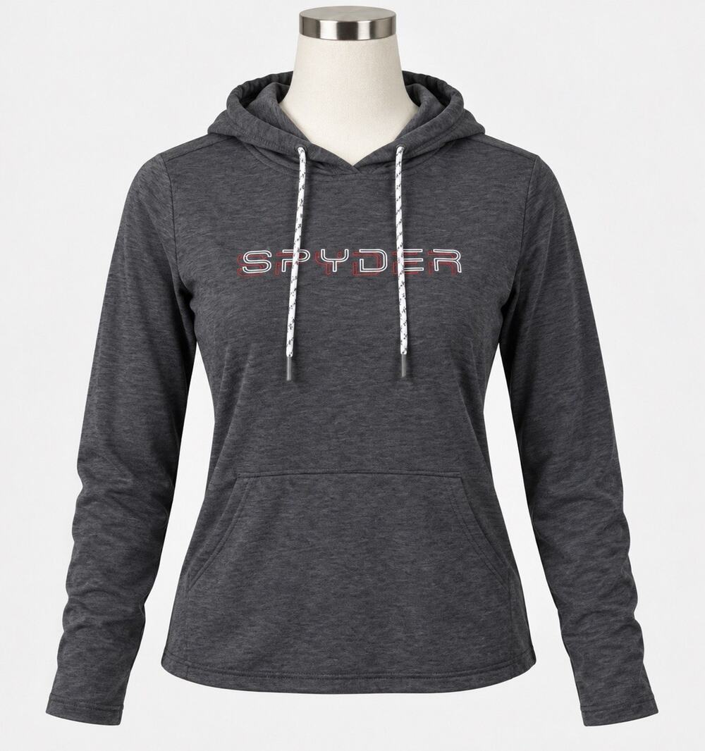 Spider Active Women’s Charcoal Soft Fabric Light Hoodie Size Large $80 MSRP